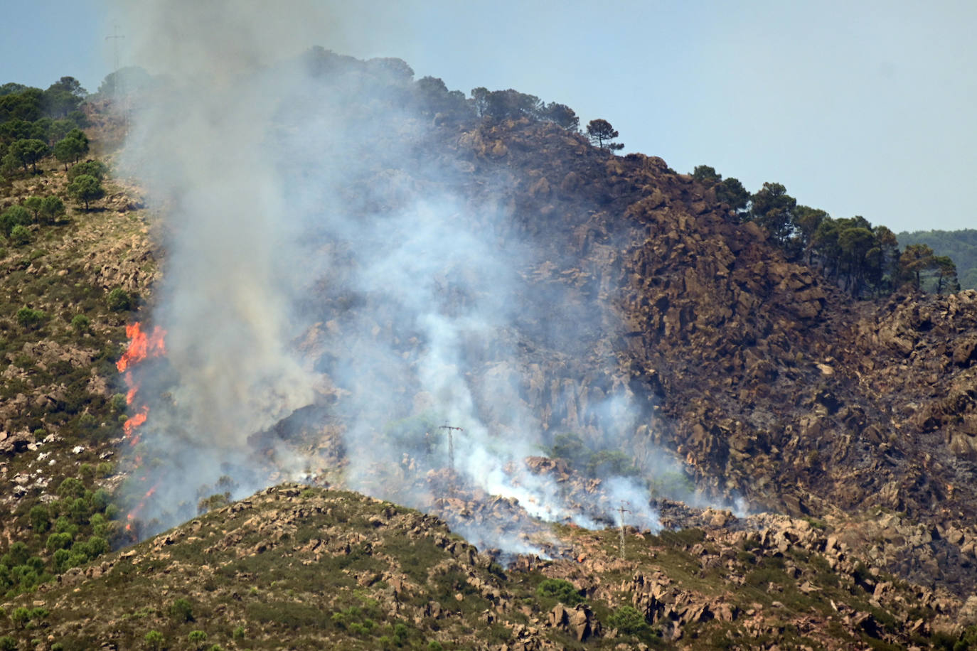 Este sábado se han movilizado 41 medios aéreos y unos 400 efectivos por tierra para luchar contra las llamas que no han afectado al pinsapar de la zona. Los nuevos desalojos elevan a 1.054 el número total de evacuados