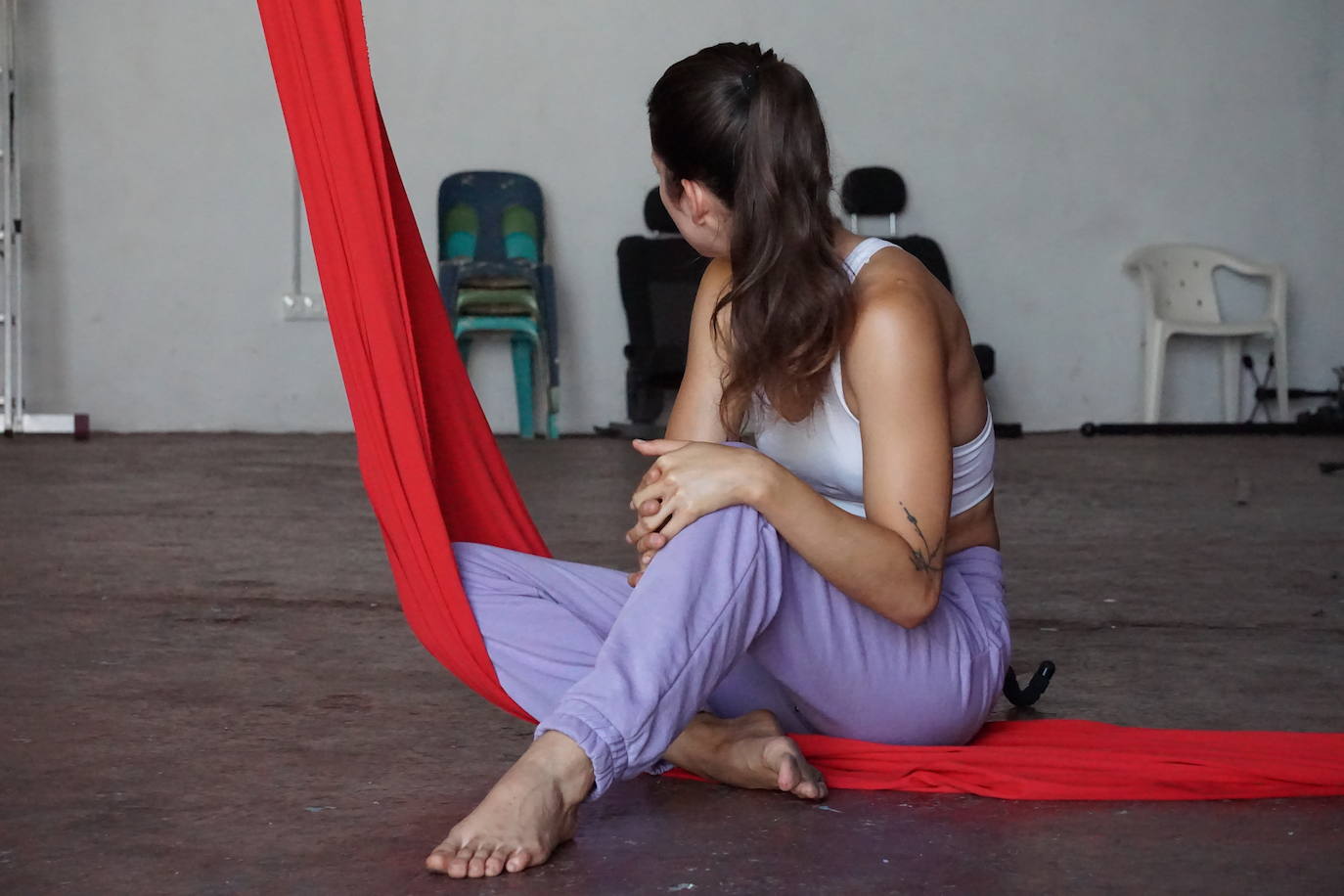 La malagueña Victoria Castillo Ávila, en uno de sus entrenamientos 