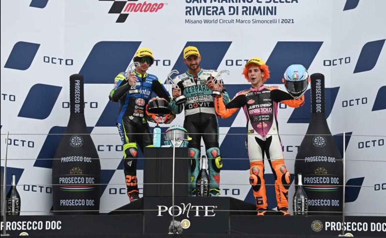 Triplete italiano en Misano mientras Acosta salva otro mal día