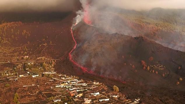 Erupción del volcán en la isla de La Palma.