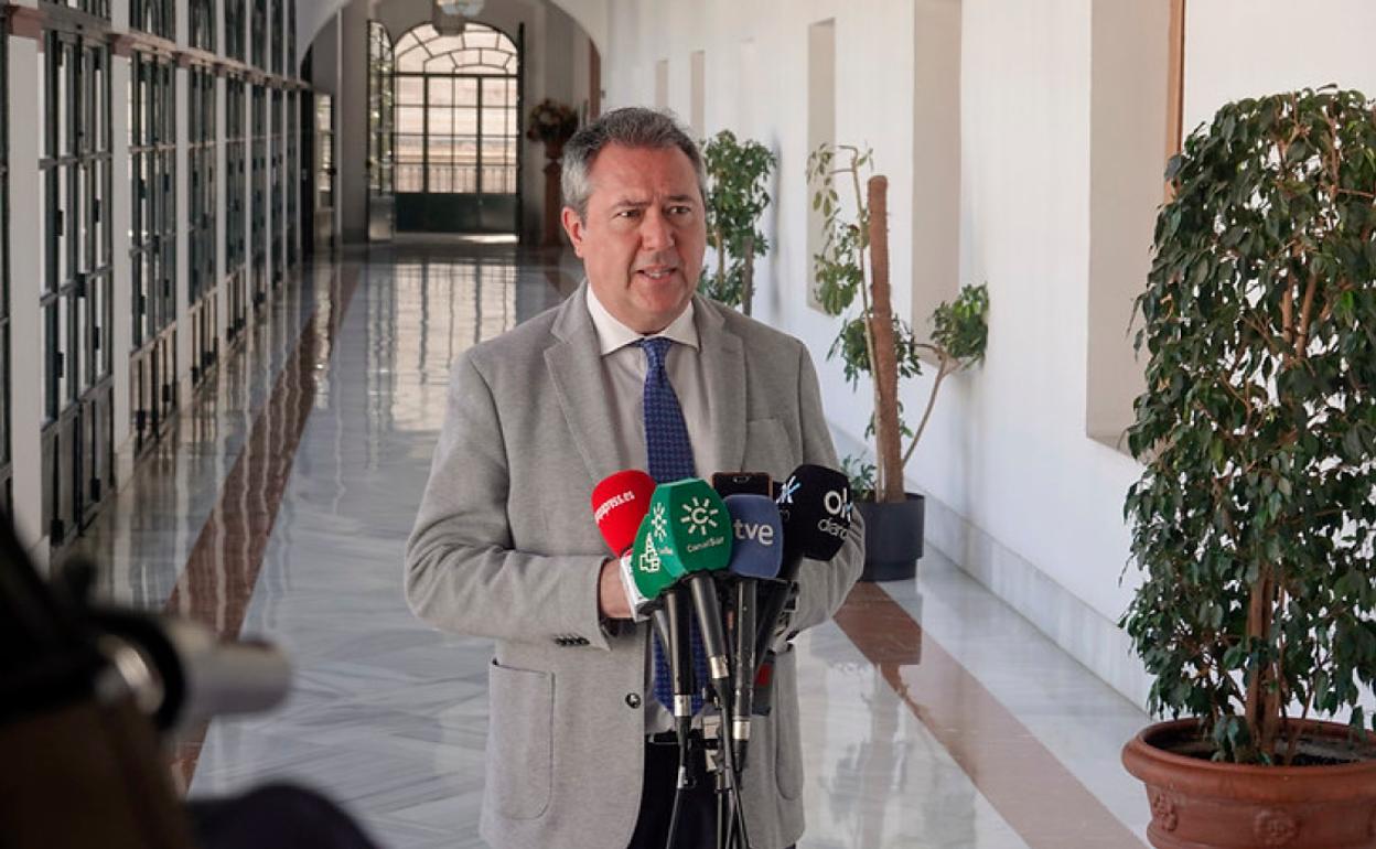 Juan Espadas, este jueves en el Parlamento de Andalucía