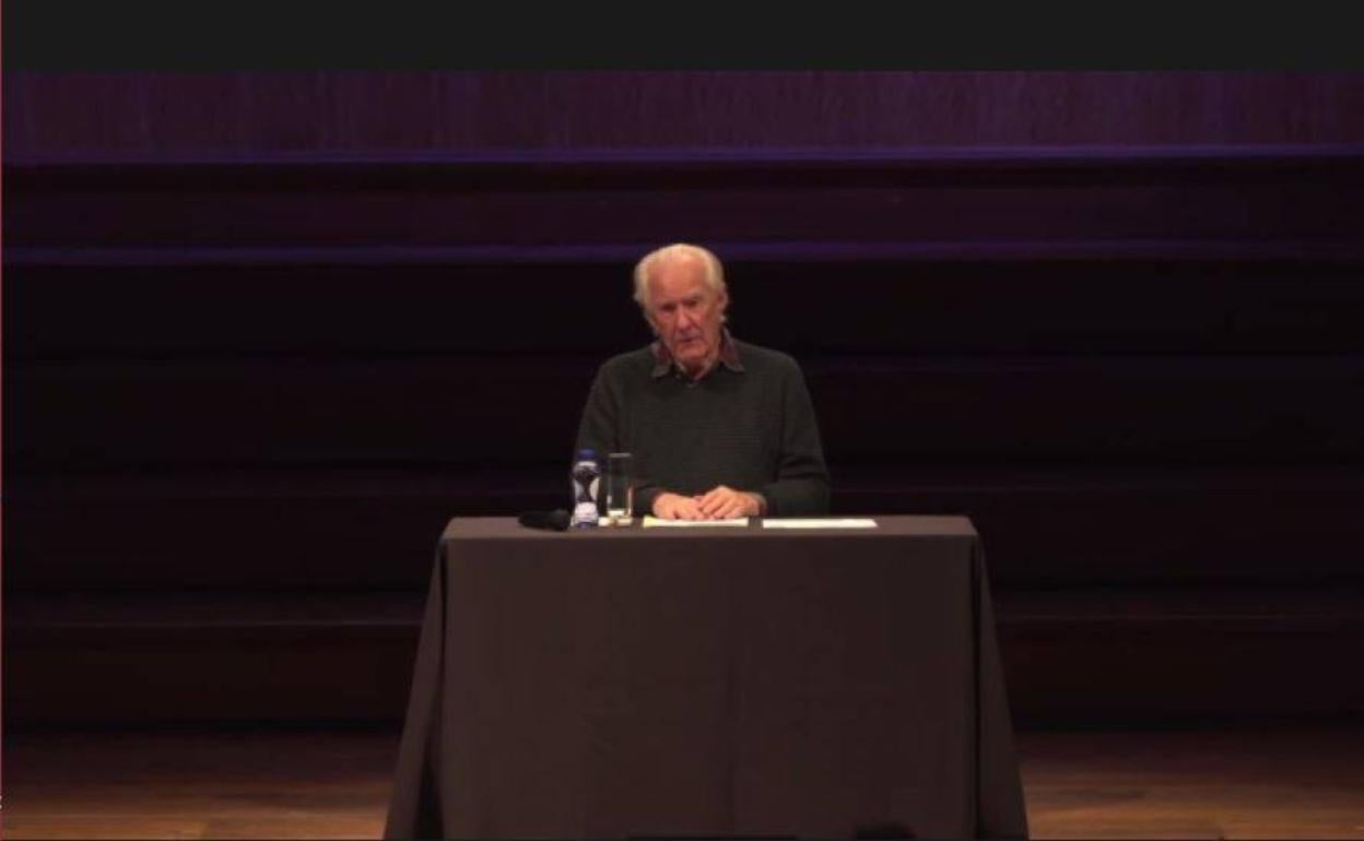 El filósofo francés Alain Badiou, durante su conferencia. 