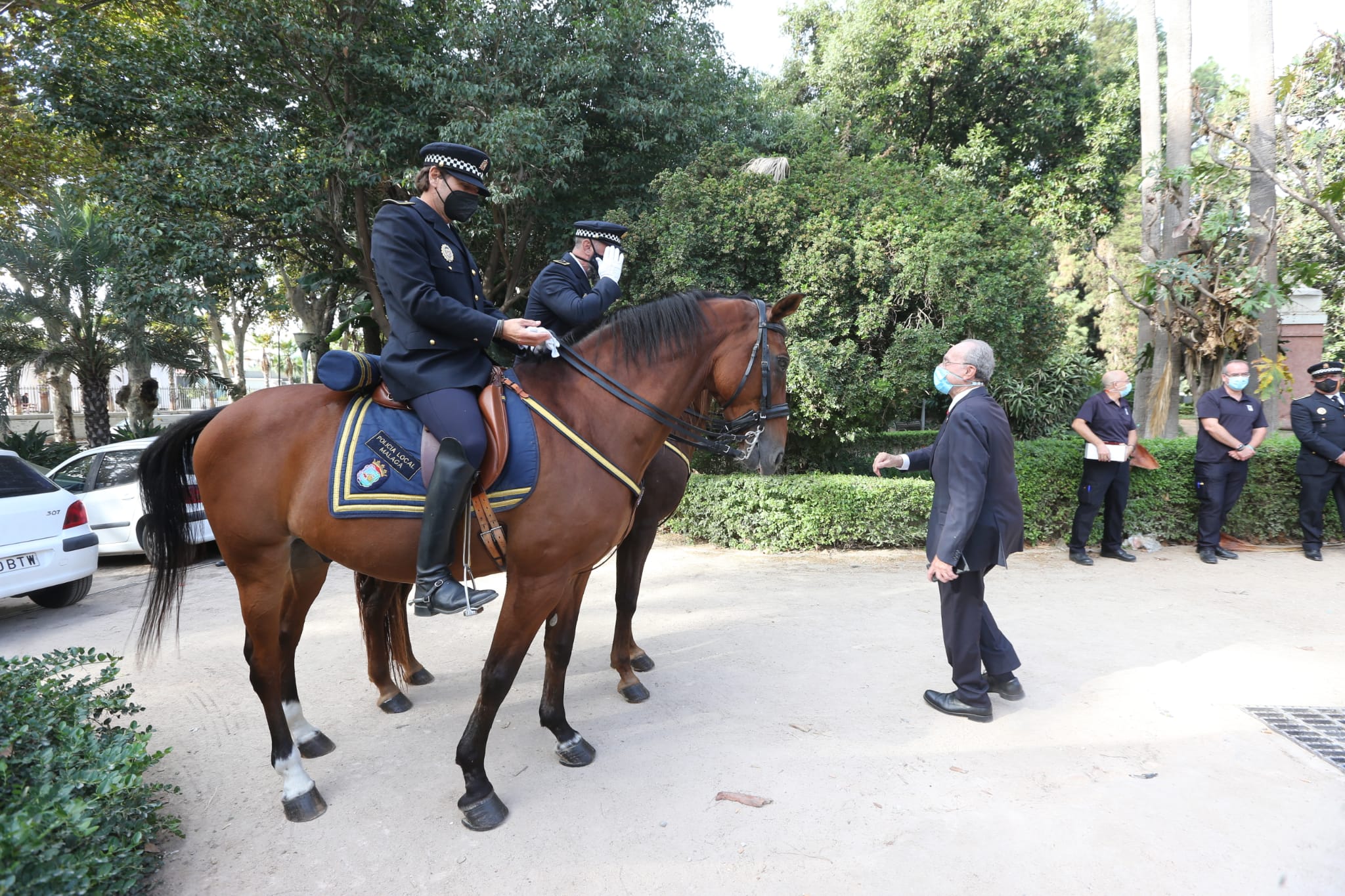 El recinto Eduardo Ocón de la capital acogió, este lunes, la celebración del acto central del patrón de la Policía Local