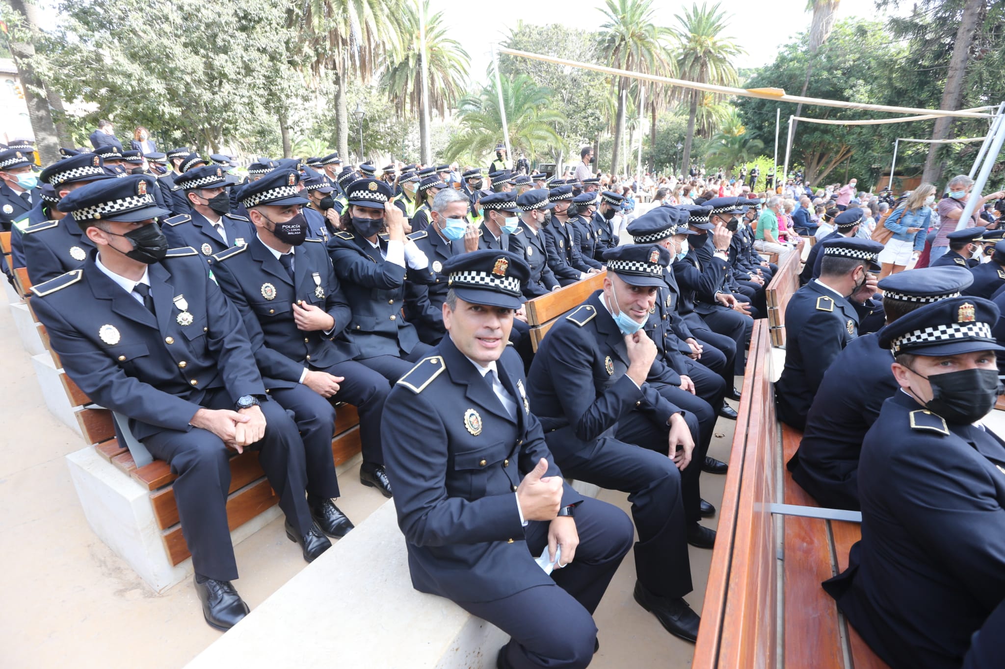 El recinto Eduardo Ocón de la capital acogió, este lunes, la celebración del acto central del patrón de la Policía Local