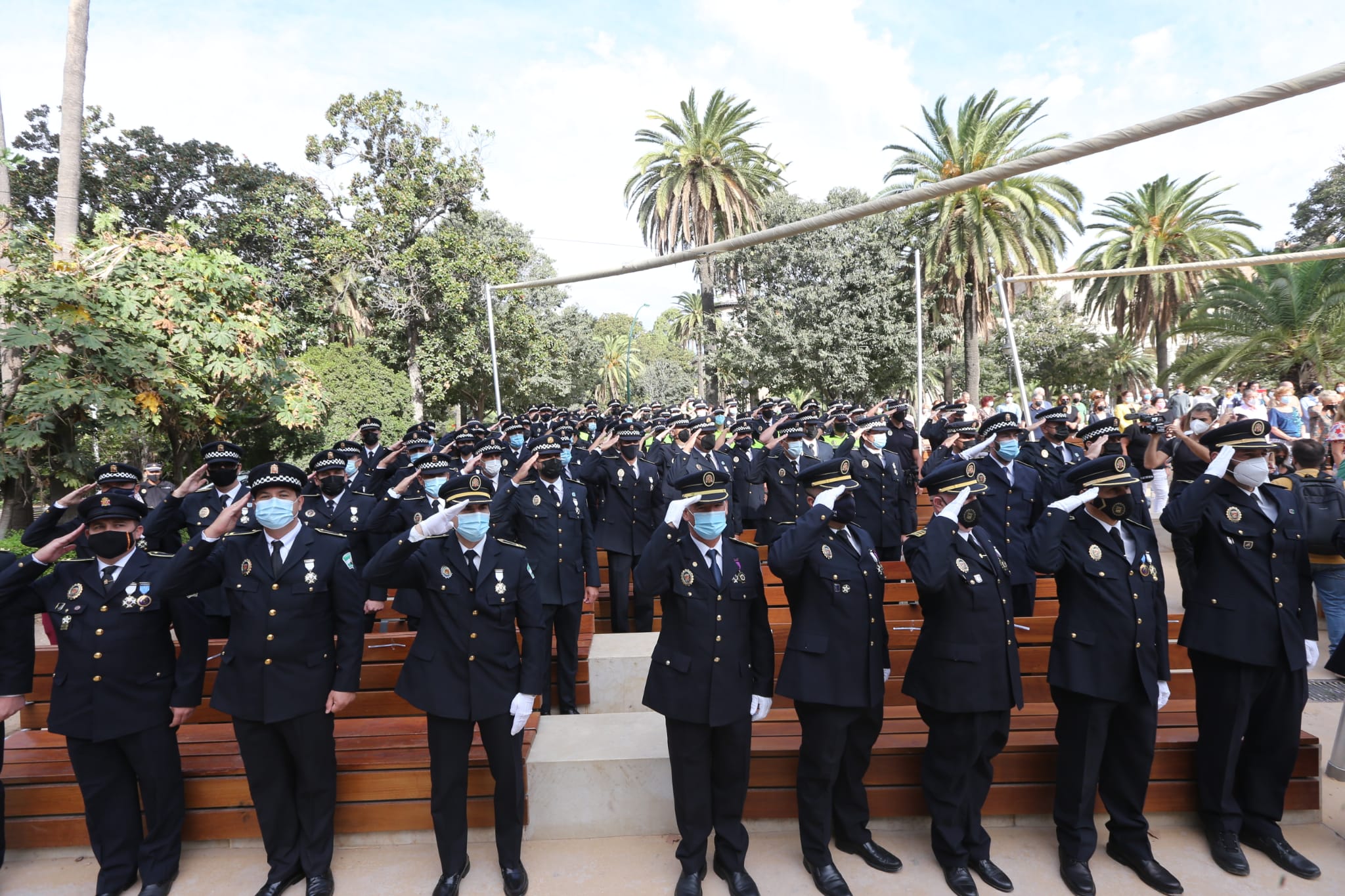 El recinto Eduardo Ocón de la capital acogió, este lunes, la celebración del acto central del patrón de la Policía Local
