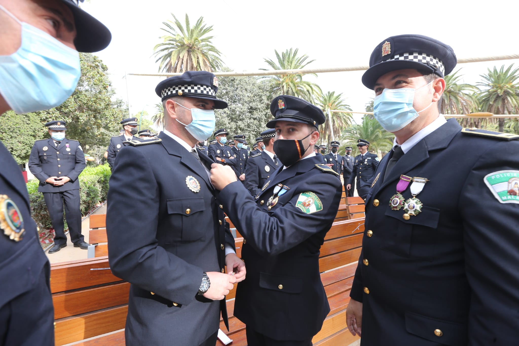 El recinto Eduardo Ocón de la capital acogió, este lunes, la celebración del acto central del patrón de la Policía Local
