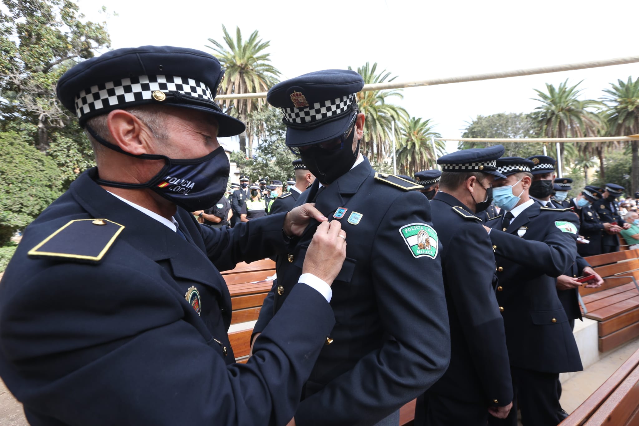 El recinto Eduardo Ocón de la capital acogió, este lunes, la celebración del acto central del patrón de la Policía Local
