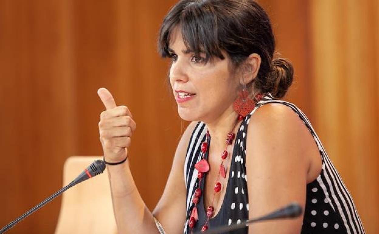 La portavoz de Adelante Andalucía, Teresa Rodríguez. 