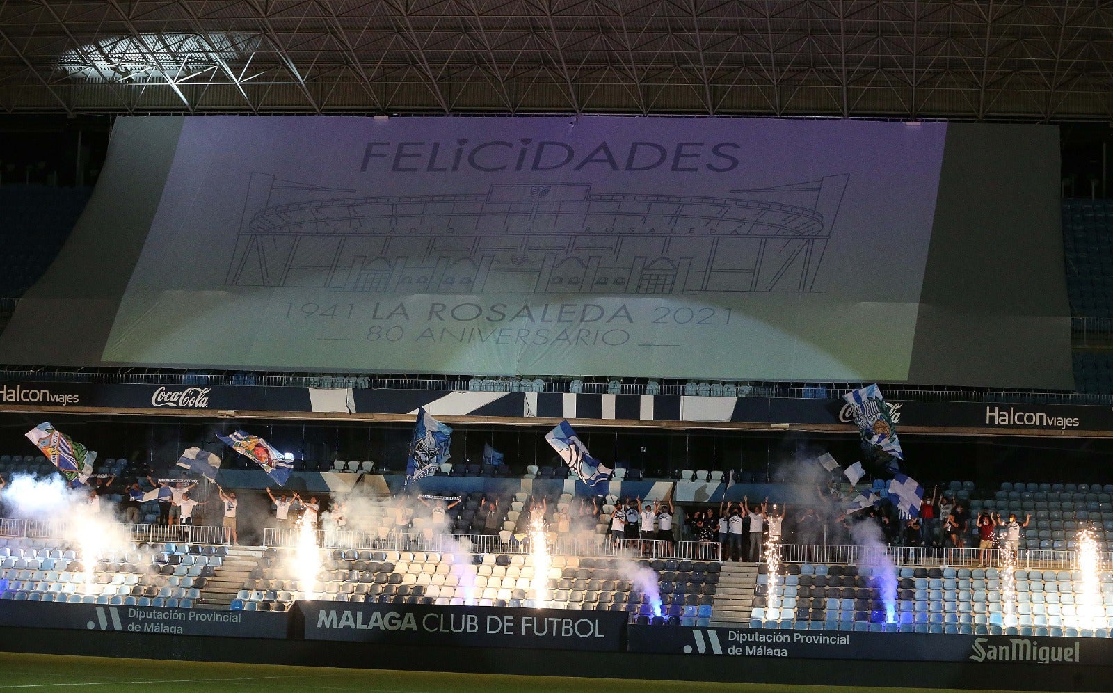 Celebración de los 80 años del estadio La Rosaleda. 