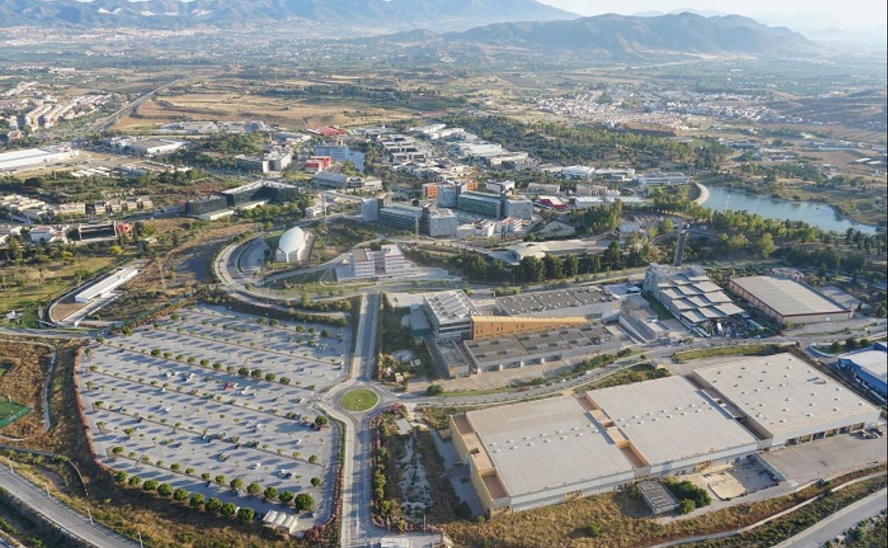 Una vista aérea a la ampliación del Parque Tecnlógico de Málaga. 