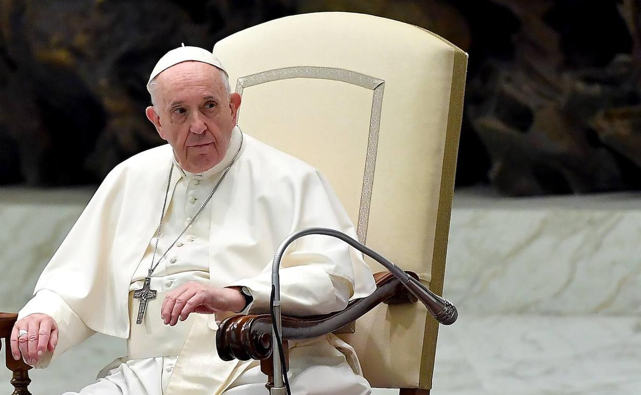 Francisco durante una audiencia en la sala Pablo VI del Vaticano.