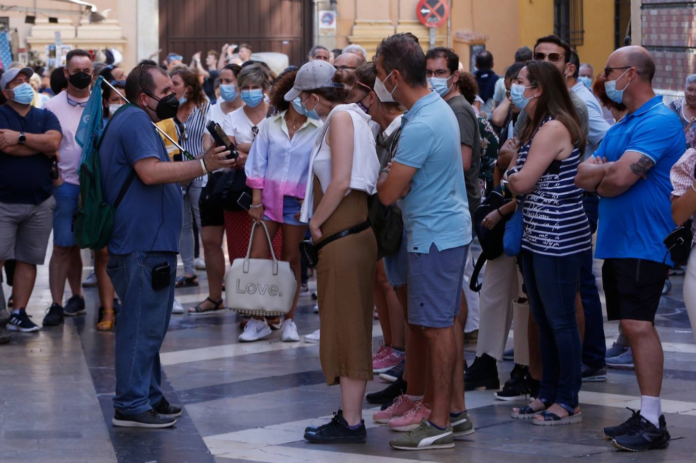 Gran ambiente este domingo en el Centro de Málaga. 