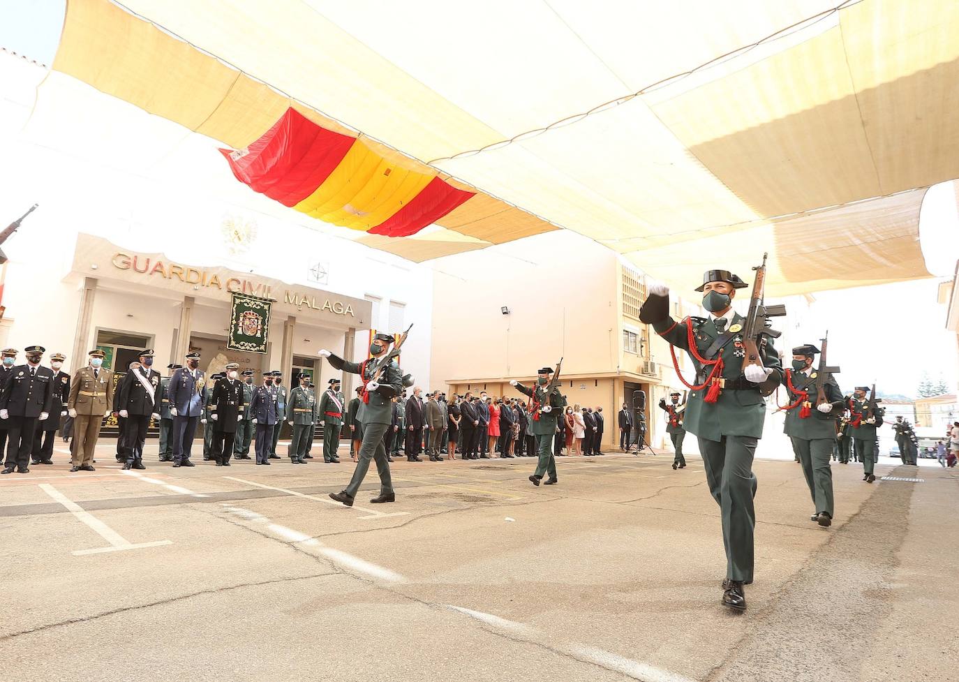 Celebración en Málaga de la festividad de la patrona de la Guardia Civil. 