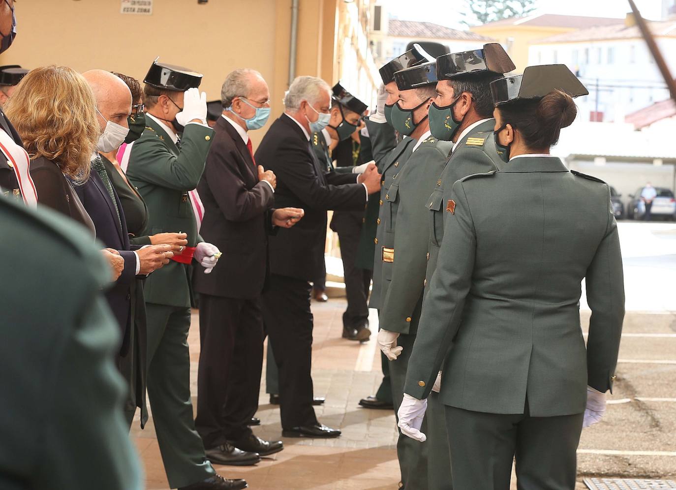 Celebración en Málaga de la festividad de la patrona de la Guardia Civil. 