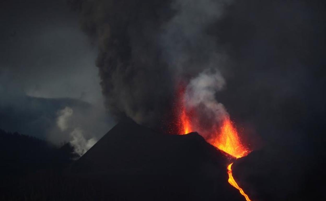 El volcán de Cumbre Vieja, en La Palma 