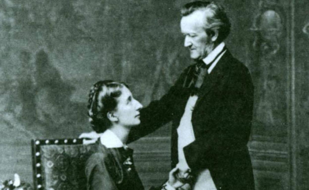 Richard Wagner y Cósima, su segunda esposa, en 1872. 
