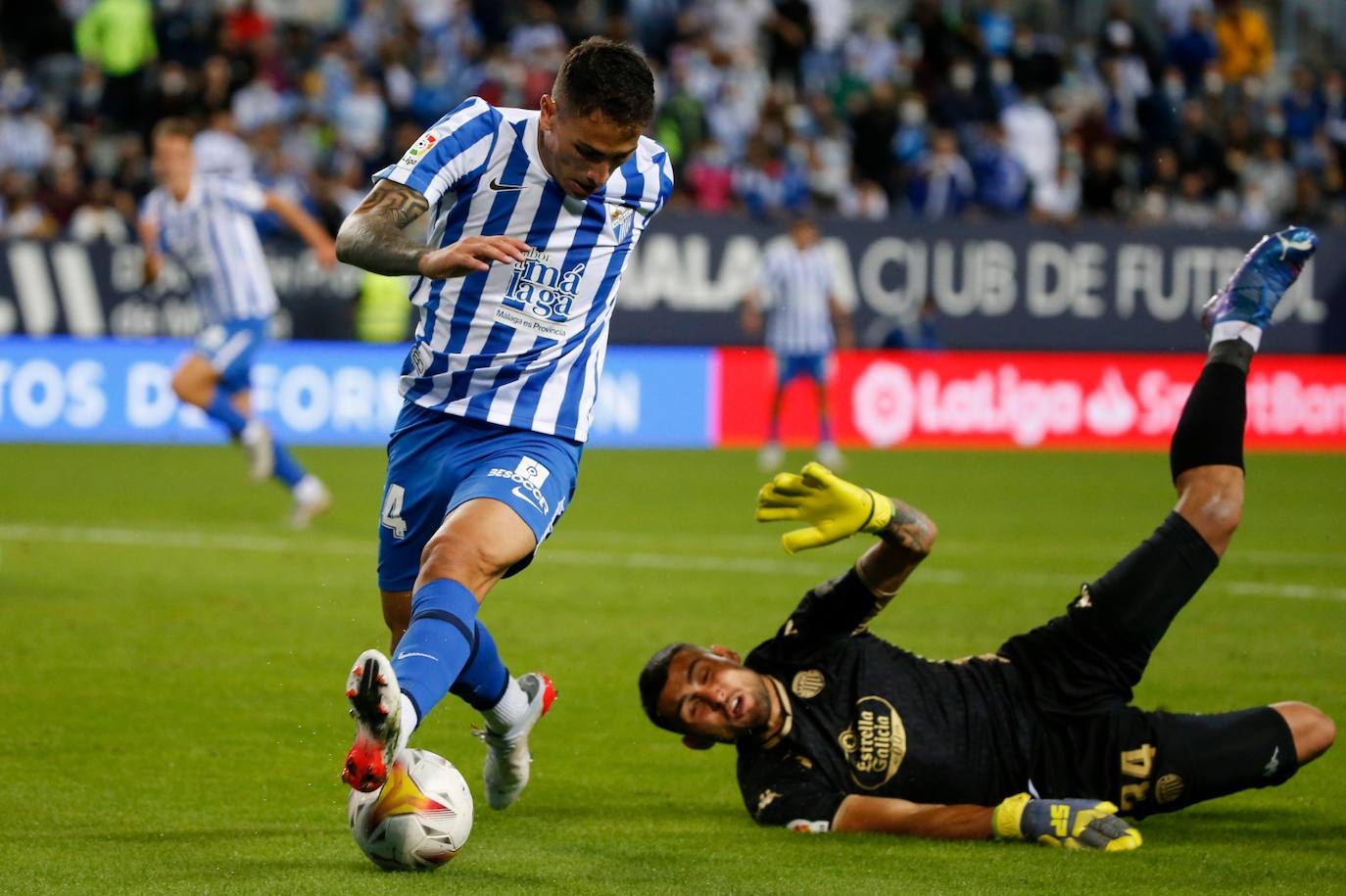 La Rosaleda volvió a vivir un partido con gran ambiente 