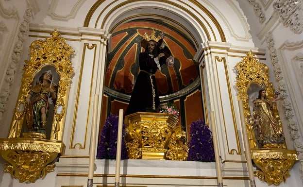 Imagen de Jesús el Rico, en su camarín de la parroquia de Santiago. 