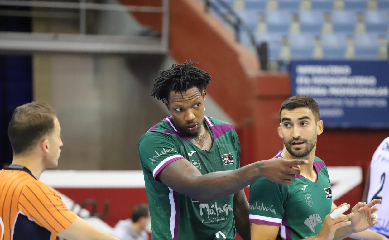Deon Thompson, en un partido de la pasada temporada con el Unicaja. 