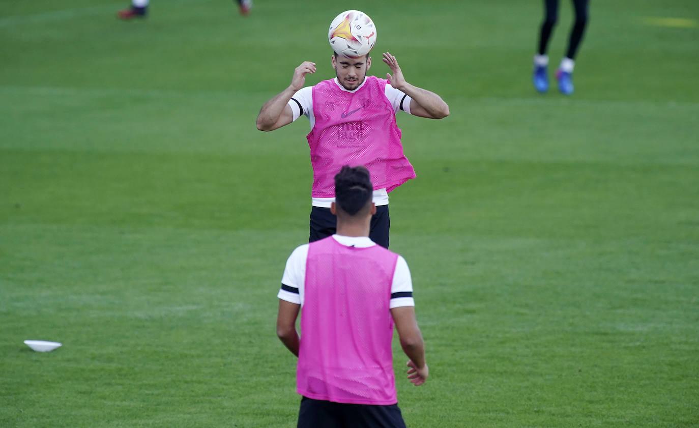 Fotos del entrenamiento del Málaga en La Rosaleda.