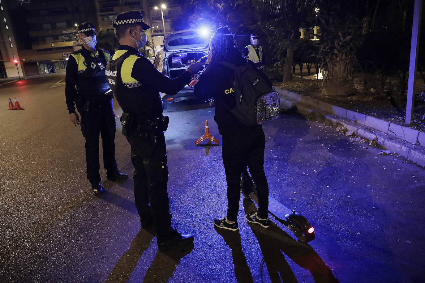 La noche de Halloween para la Policía Local de Málaga. 