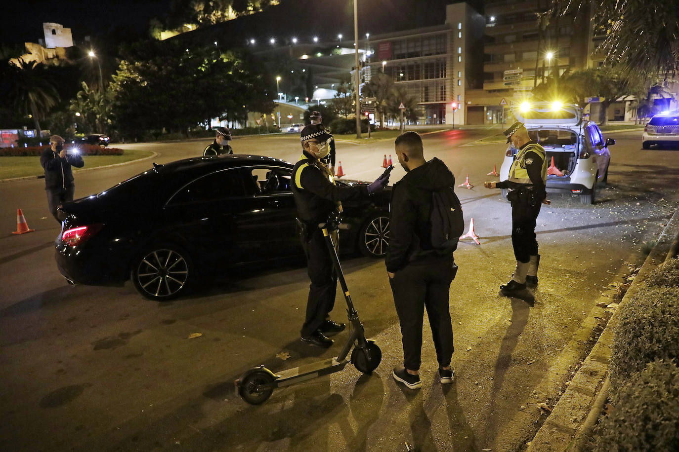 La noche de Halloween para la Policía Local de Málaga. 