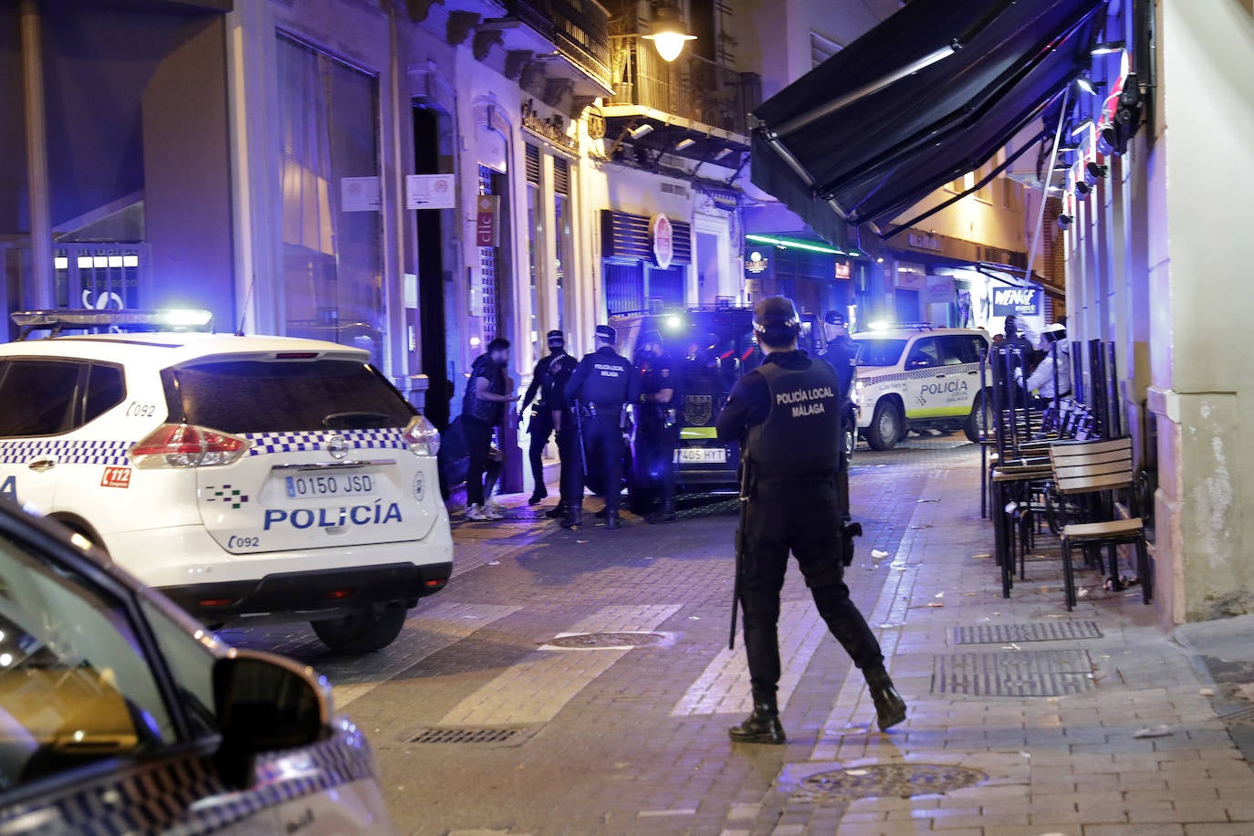 La noche de Halloween para la Policía Local de Málaga. 