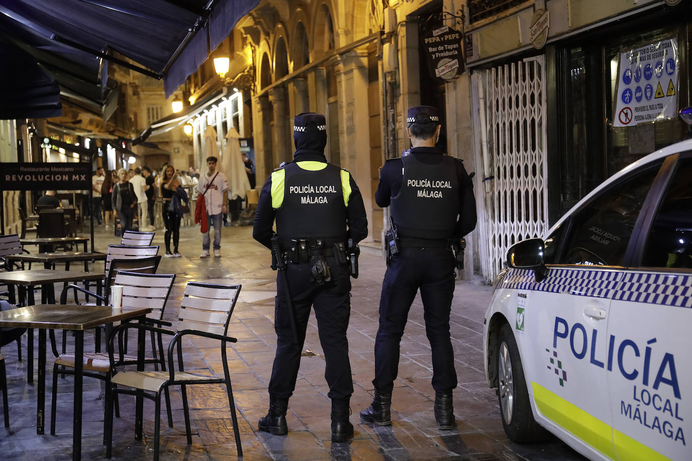 La noche de Halloween para la Policía Local de Málaga. 