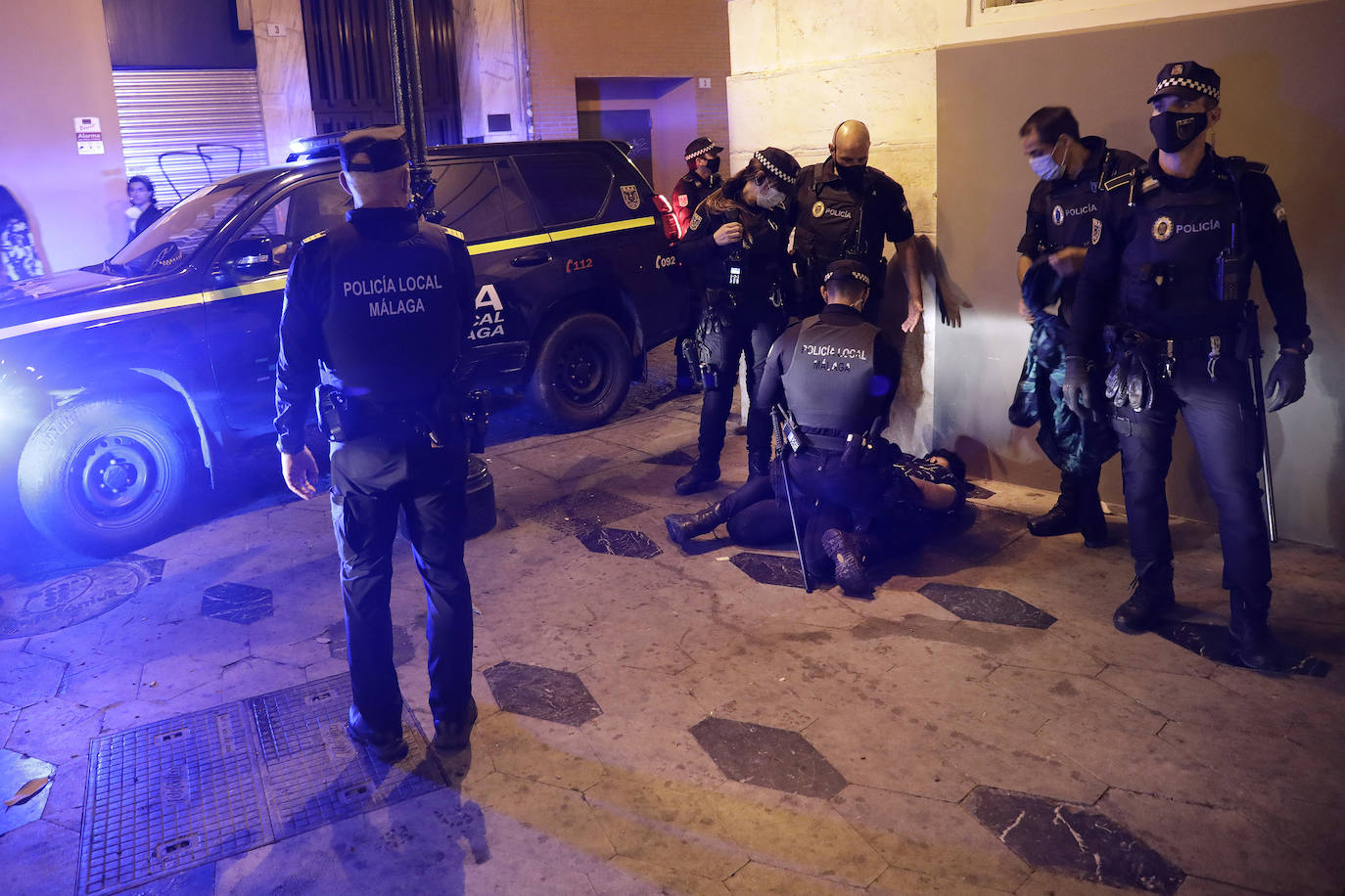 La noche de Halloween para la Policía Local de Málaga. 