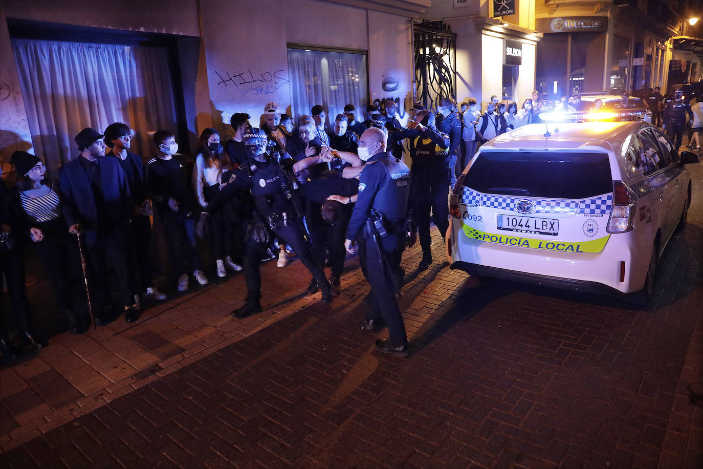 La noche de Halloween para la Policía Local de Málaga. 