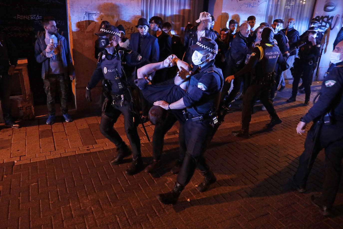 La noche de Halloween para la Policía Local de Málaga. 