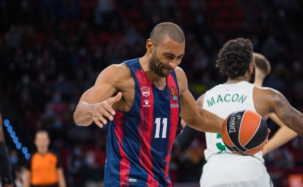 Jayson Granger se lamenta durante un partido de la Euroliga. 