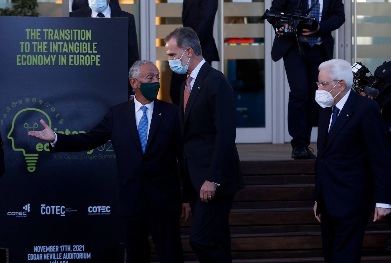 El acto estuvo presidido por Felipe VI, junto a los jefes de Estado de Italia, el presidente de la República, Sergio Mattarella; y Portugal, su homólogo Marcelo Rebelo de Sousa.