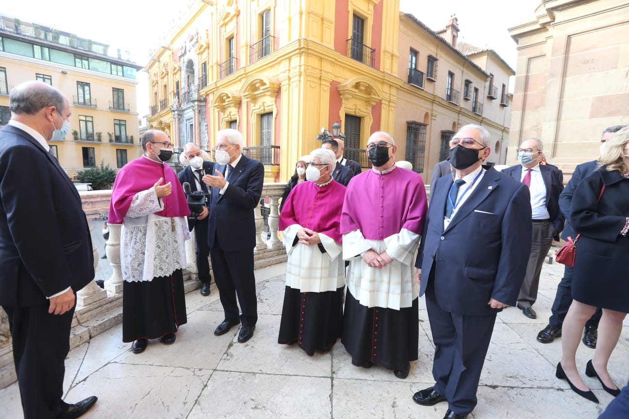 Fotos: El presidente de la República italiana, Sergio Mattarella, durante su visita a Málaga