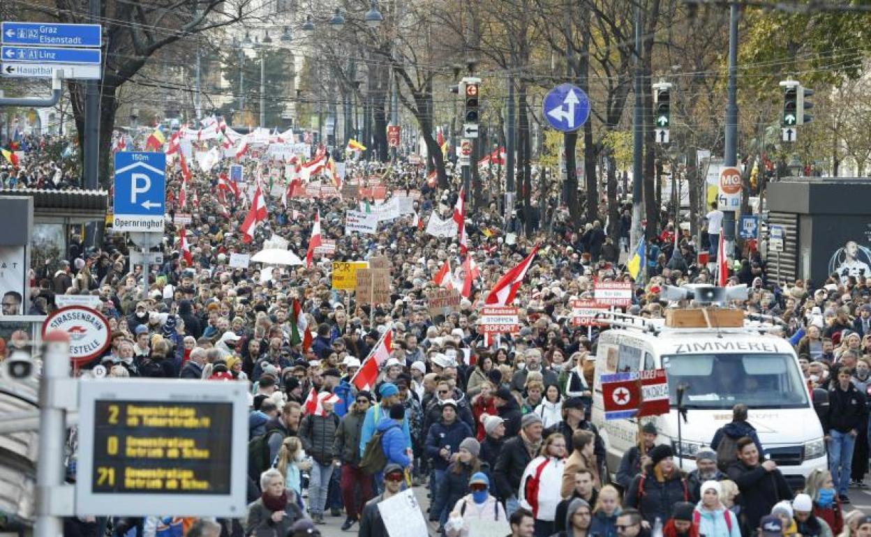 Protestas en Austria 