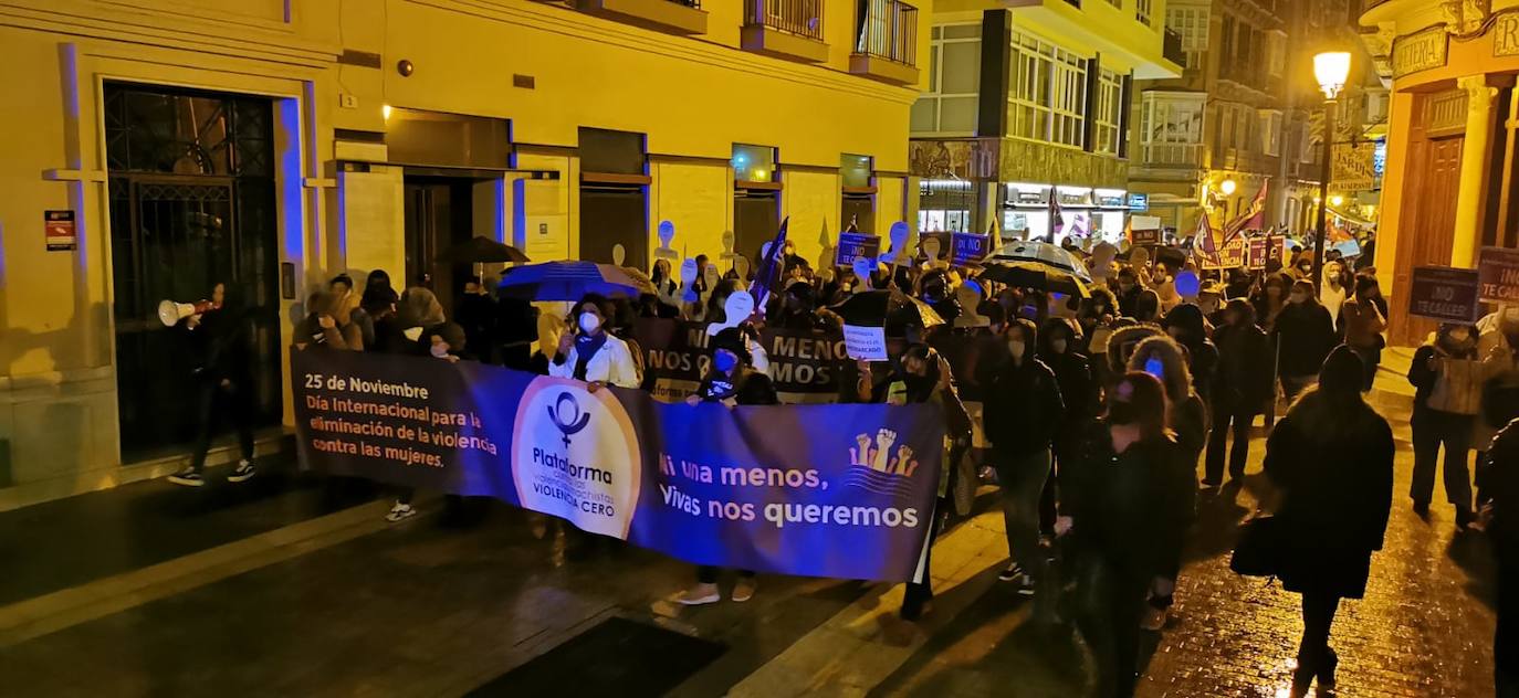 Manifestación del 25-N en Málaga capital. 