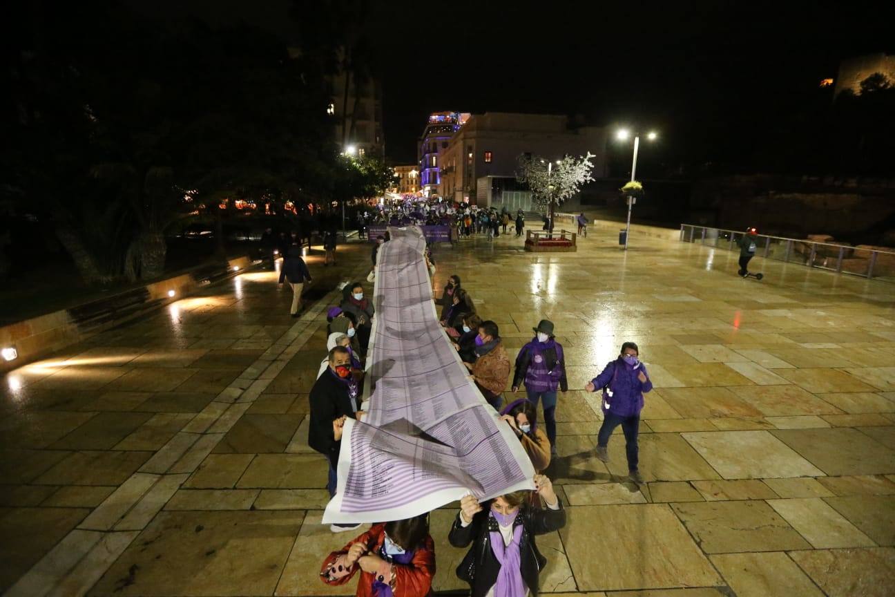 Manifestación del 25-N en Málaga capital. 