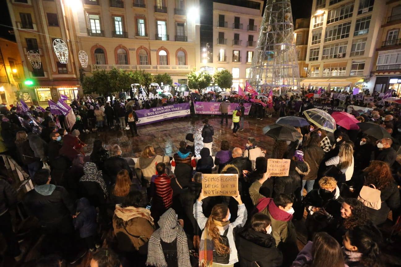 Manifestación del 25-N en Málaga capital. 