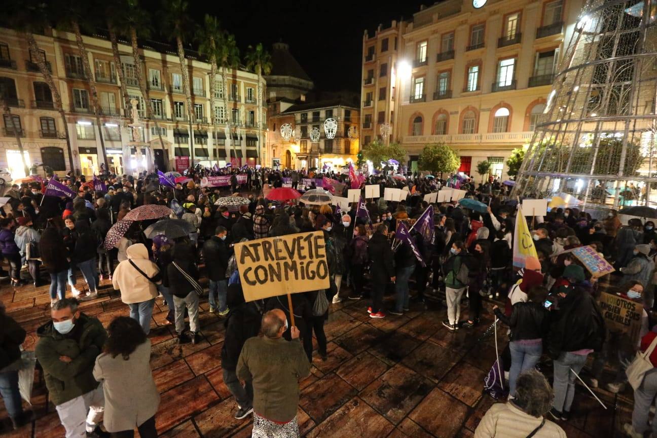 Manifestación del 25-N en Málaga capital. 