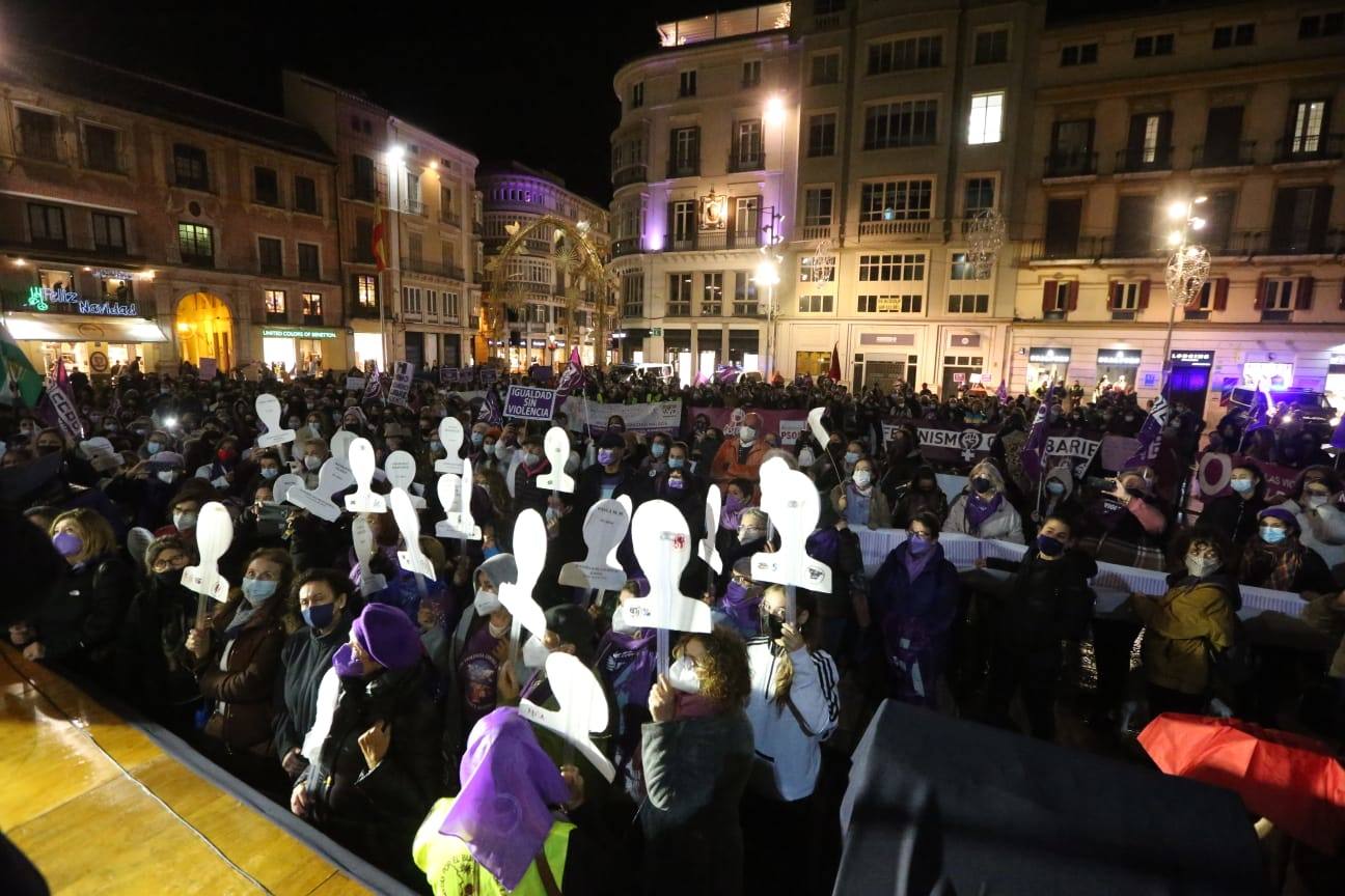 Manifestación del 25-N en Málaga capital. 