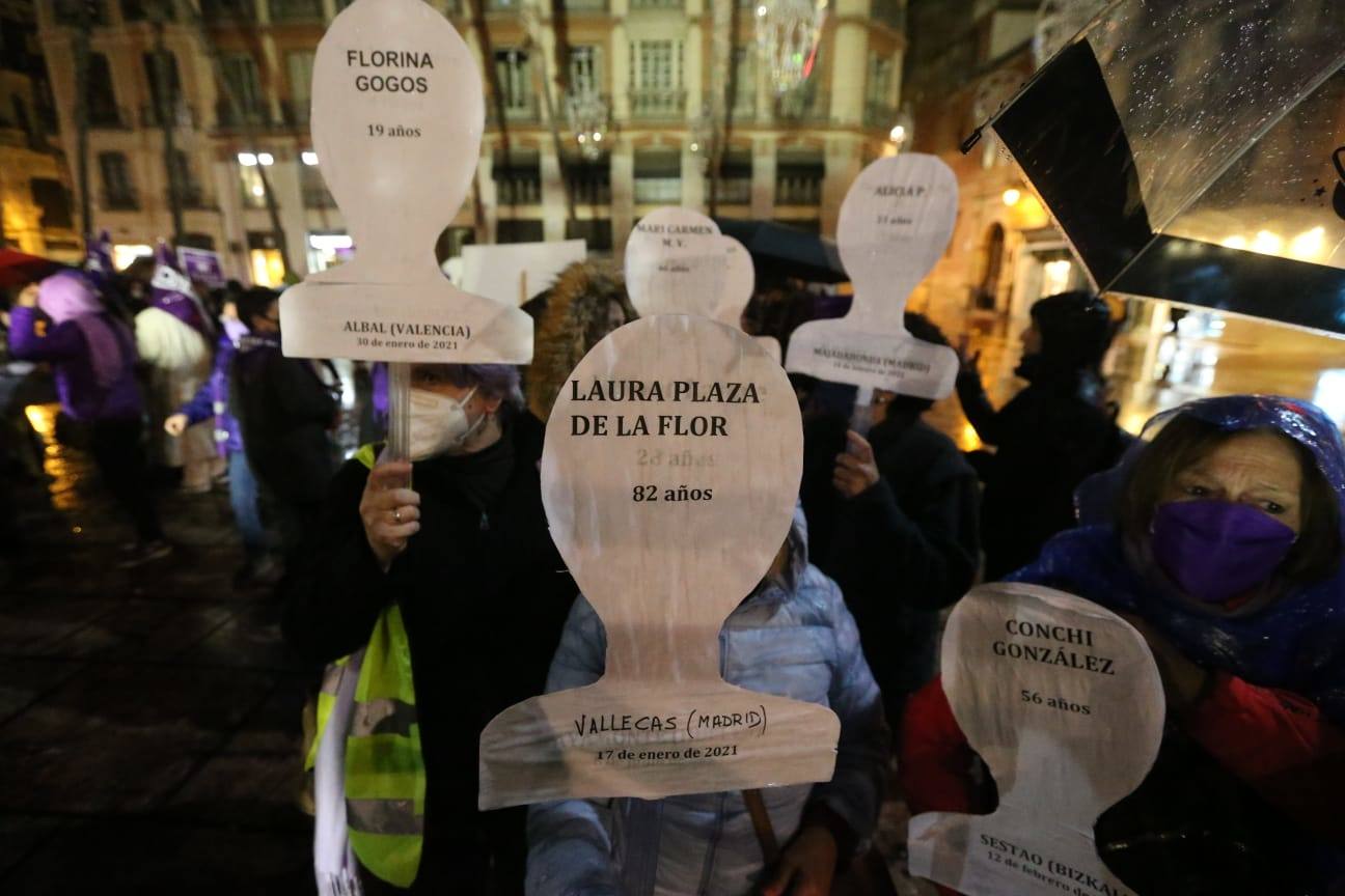 Manifestación del 25-N en Málaga capital. 