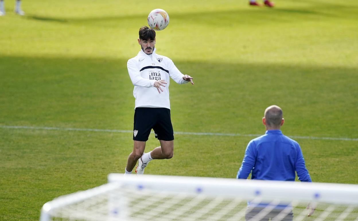 El jugador del Málaga, Jozabed, en un entrenamiento reciente.