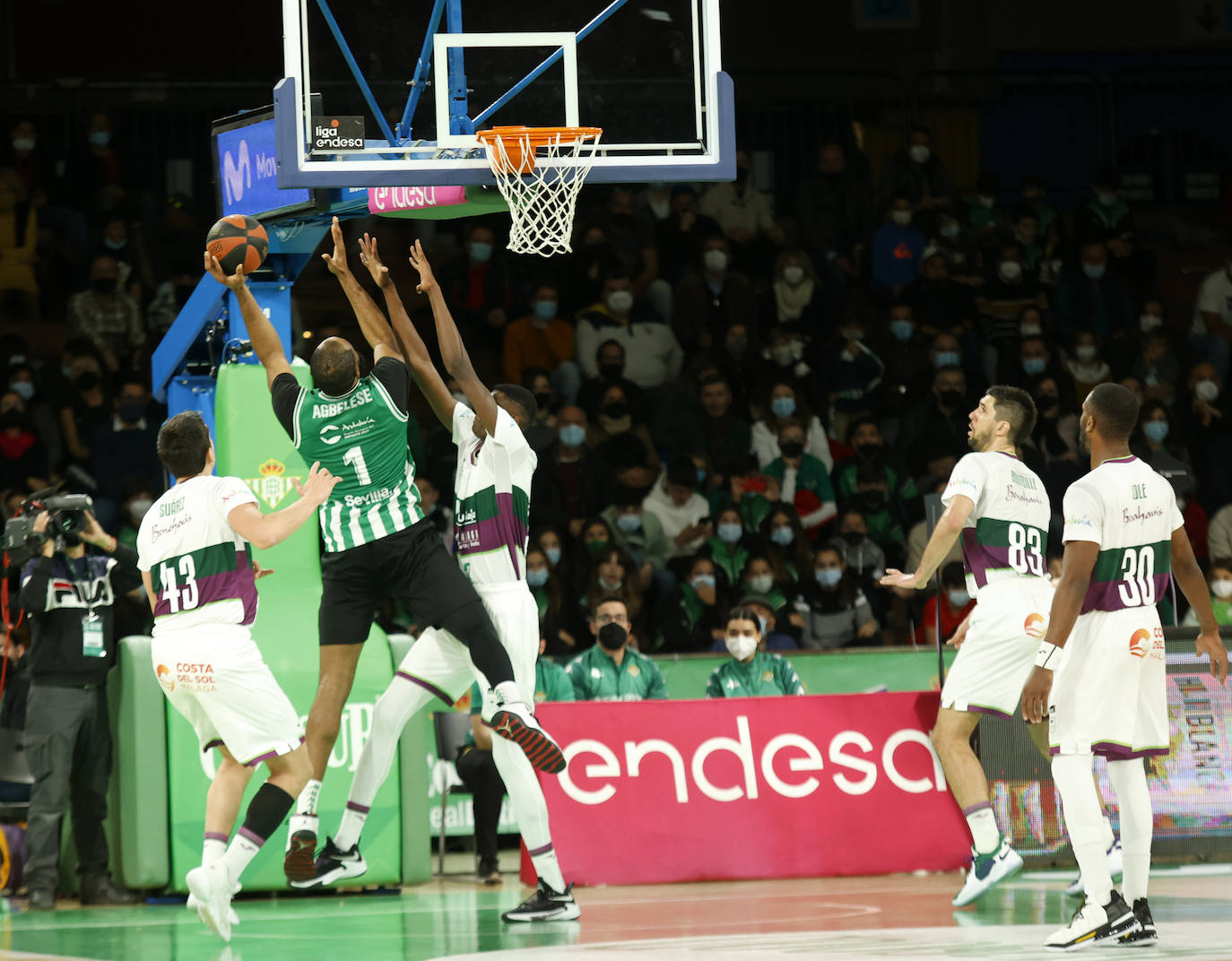 Las mejores imágenes del partido disputado este domingo en Coosur Betis y Unicaja