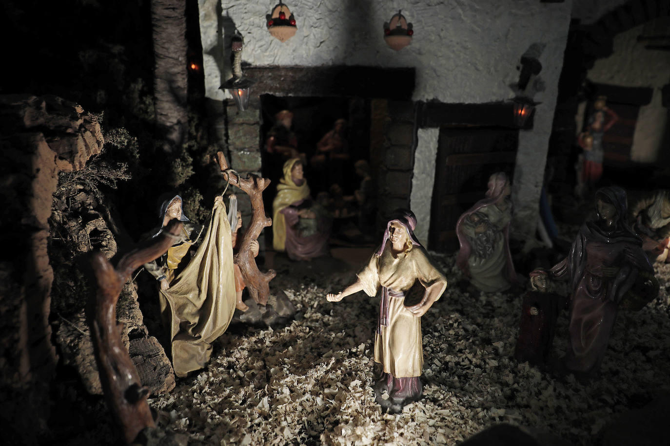 Belén de la Cofradía del Sepulcro, en su casa hermandad de la calle Alcazabilla