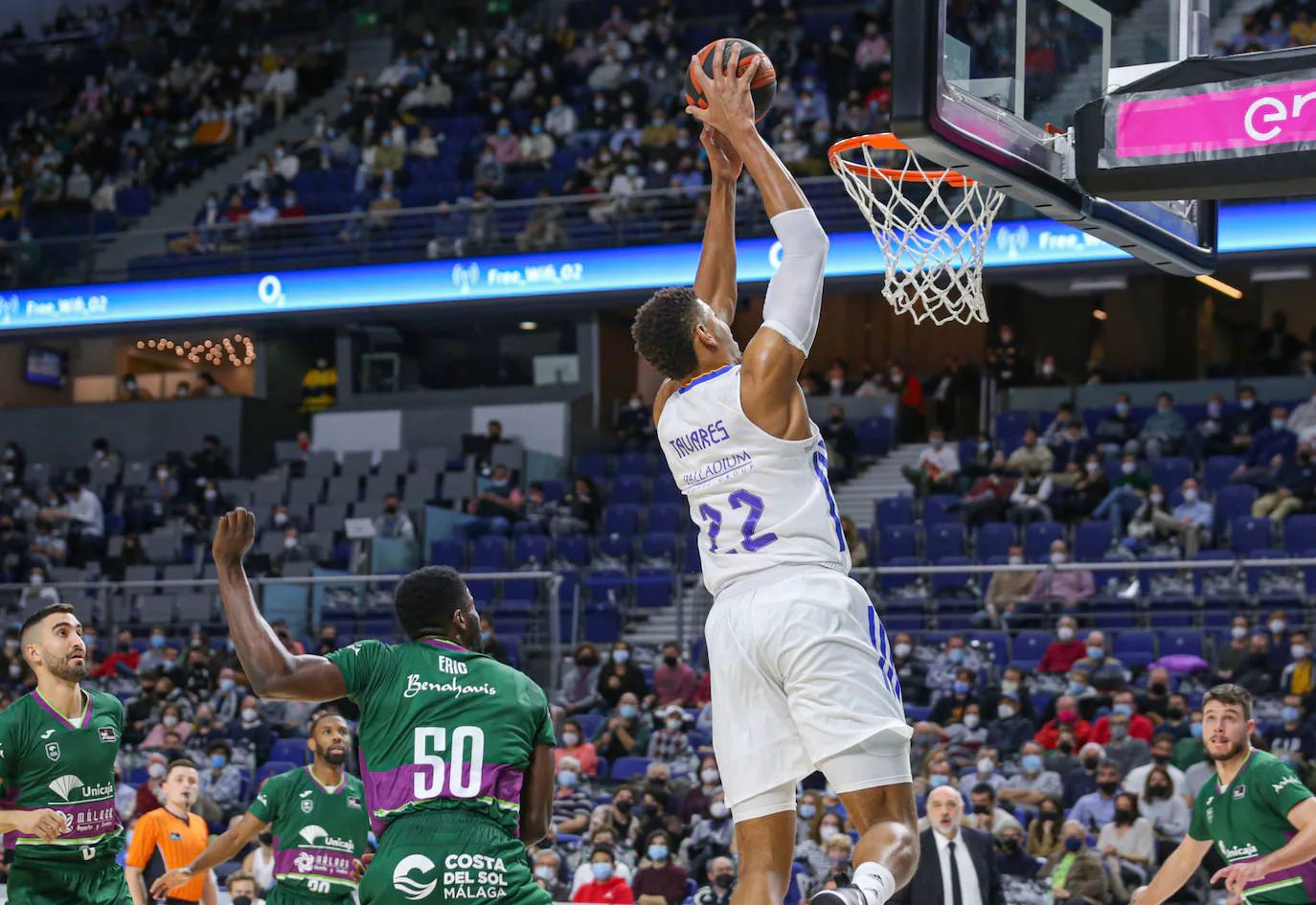 Derrota del Unicaja en la cancha del Real Madrid.