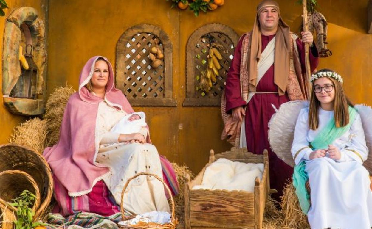 Imagen de una edición anterior del Belén Viviente de la barriada nerjeña de Las Protegidas. 