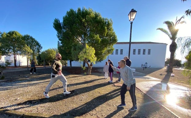 Gimnasia al aire libre.