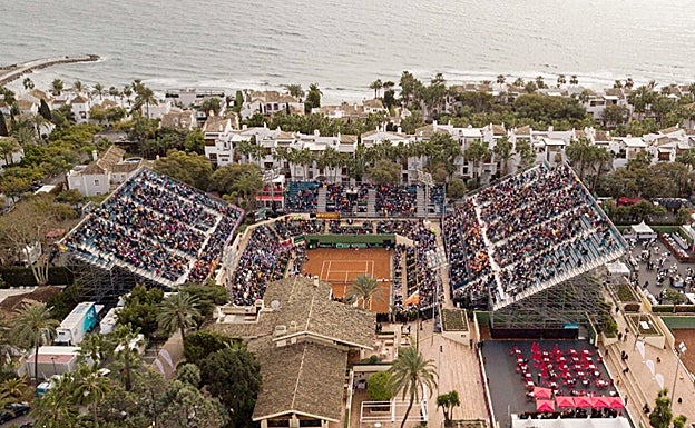 Panorámica de Puente Romano en el España-Gran Bretaña de Copa Davis de 2018. 
