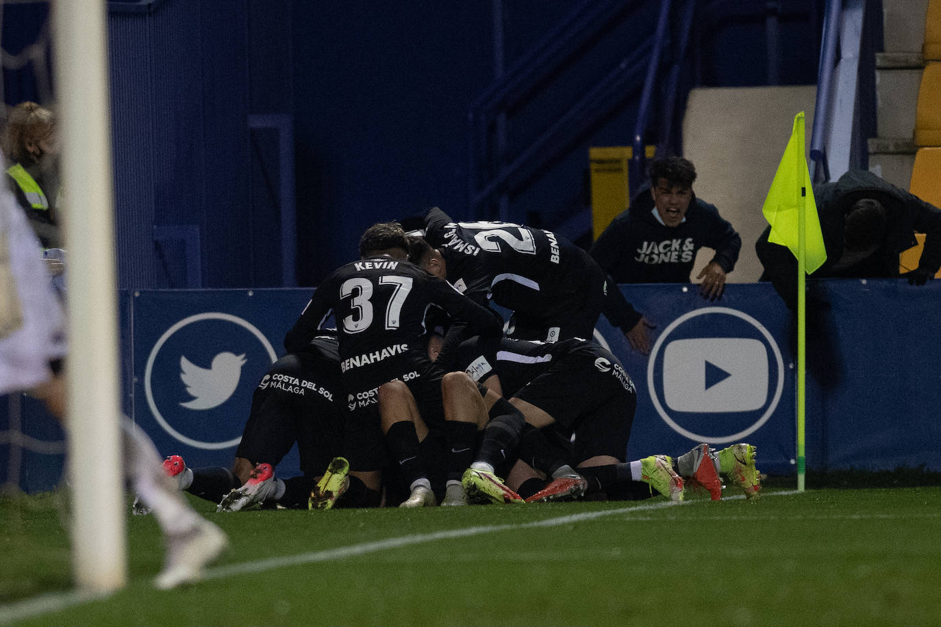 El Málaga abrió el marcador en la recta final del partido 