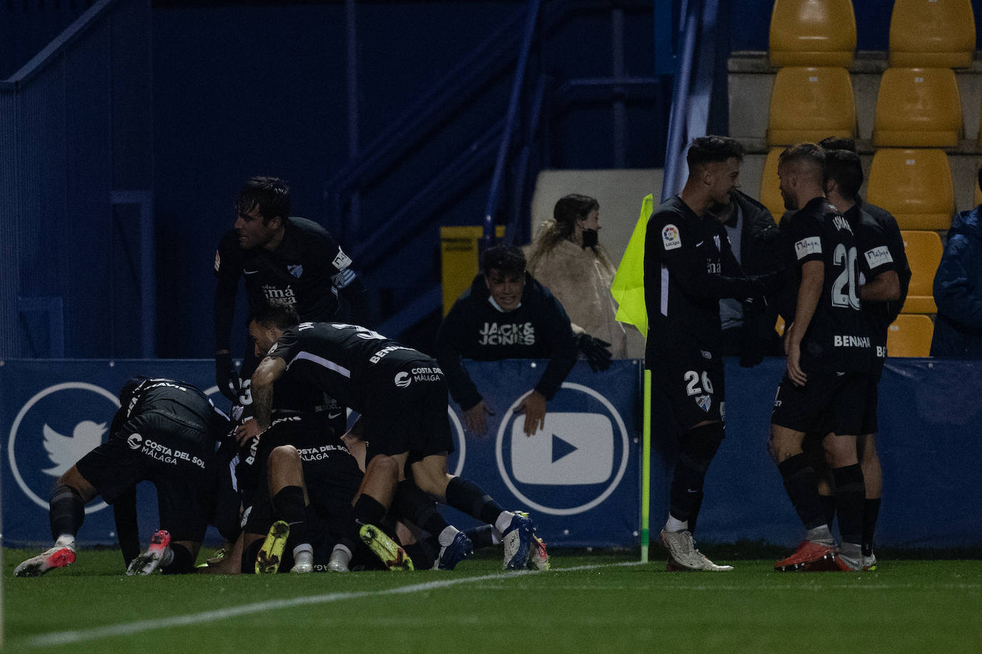 El Málaga abrió el marcador en la recta final del partido 